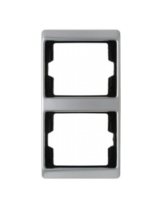 Arsys Ramka 2-krotna pionowa, stal szlachetna nierdzewna 13240004 Berker Hager 2