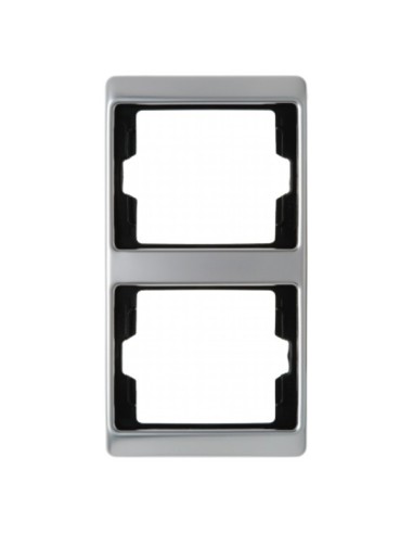 Arsys Ramka 2-krotna pionowa, stal szlachetna nierdzewna 13240004 Berker Hager