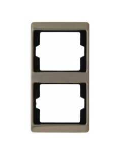 Arsys Ramka 2-krotna pionowa, jasny brąz, metal 13240001 Berker Hager 2