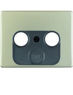 Arsys Płytka czołowa do gniazda antenowego 2- i 3-wyjściowego, stal szlachetna nierdzewna 12020004 Berker Hager 2