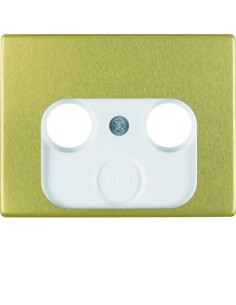 Arsys Płytka czołowa do gniazda antenowego 2- i 3-wyjściowego, złoty 12020002 Berker Hager 2