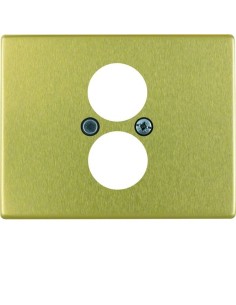 Arsys Płytka czołowa do gniazda głośnikowego, złoty 11840002 Berker Hager 2