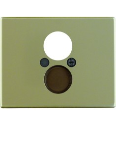 Arsys Płytka czołowa do gniazda głośnikowego, jasny brąz, metal 11840001 Berker Hager 2