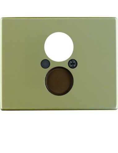 Arsys Płytka czołowa do gniazda głośnikowego, jasny brąz, metal 11840001 Berker Hager