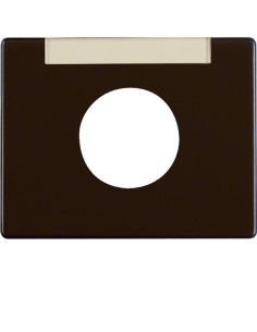Arsys Płytka czołowa z polem opisowym do łącznika przyciskowego, brązowy 11650001 Berker Hager 2