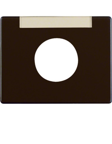 Arsys Płytka czołowa z polem opisowym do łącznika przyciskowego, brązowy 11650001 Berker Hager