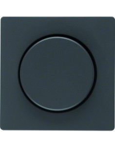 Q.x Płytka czołowa z pokrętłem regulacyjnym do ściemniacza obrotowego, antracyt aksamit, lakierowany 11376086 Berker Hager 2