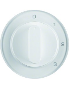 R.1/R.3 Płytka czołowa z pokrętłem do łącznika 3-pozycyjnego z pozycją zerową, biały, połysk 10962089 Berker Hager 2
