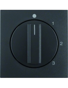 B.x Płytka czołowa z pokrętłem do łącznika 3-pozycyjnego z pozycją zerową, antracyt mat 10961606 Berker Hager 2