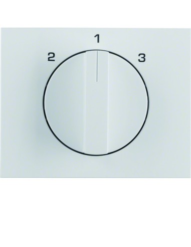 K.1 Płytka czołowa z pokrętłem do łącznika 3-pozycyjnego bez pozycji zerowej, biały 10887109 Berker Hager