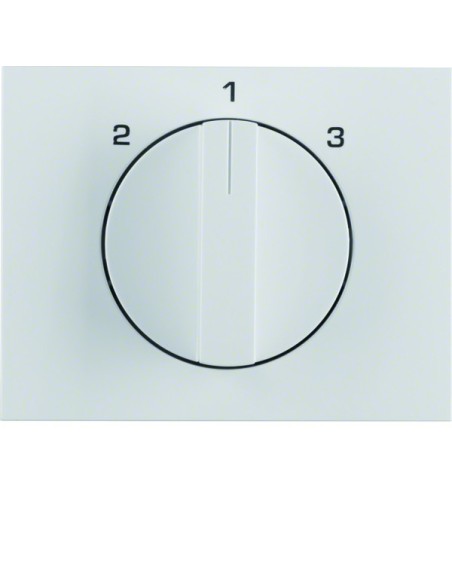 K.1 Płytka czołowa z pokrętłem do łącznika 3-pozycyjnego bez pozycji zerowej, biały 10887109 Berker Hager