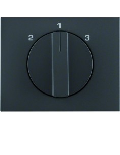 K.1 Płytka czołowa z pokrętłem do łącznika 3-pozycyjnego bez pozycji zerowej, antracyt mat, lakierowany 10887106 Berker Hager 2