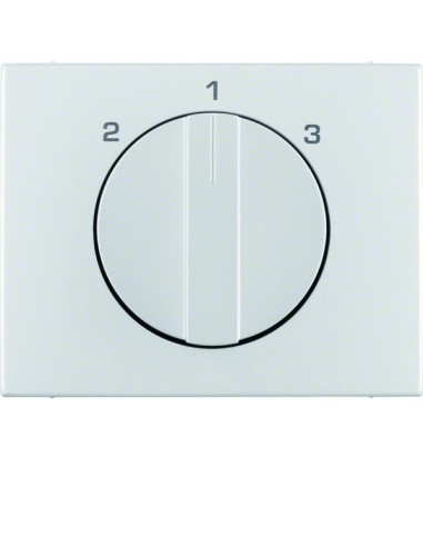 K.5 Płytka czołowa z pokrętłem do łącznika 3-pozycyjnego bez pozycji zerowej, alu 10887103 Berker Hager