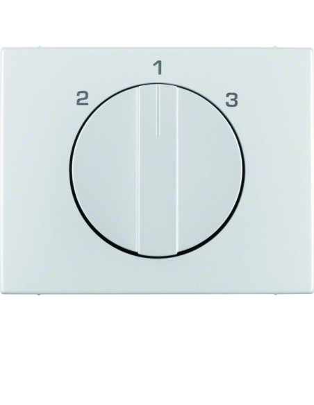K.5 Płytka czołowa z pokrętłem do łącznika 3-pozycyjnego bez pozycji zerowej, alu 10887103 Berker Hager