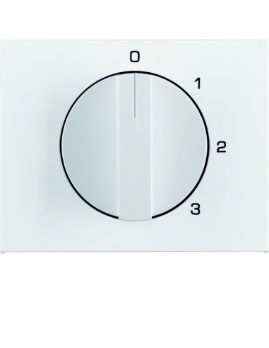 K.1 Płytka czołowa z pokrętłem do łącznika 3-pozycyjnego z pozycją zerową, biały 10877109 Berker Hager