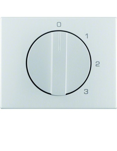 K.5 Płytka czołowa z pokrętłem do łącznika 3-pozycyjnego z pozycją zerową, alu 10877103 Berker Hager