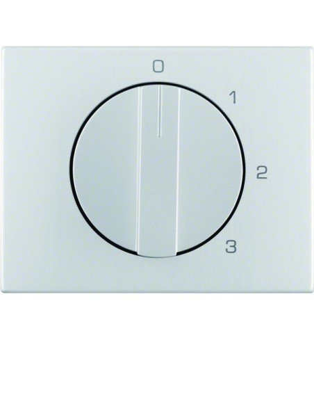 K.5 Płytka czołowa z pokrętłem do łącznika 3-pozycyjnego z pozycją zerową, alu 10877103 Berker Hager