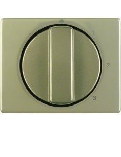 Arsys Płytka czołowa z pokrętłem do łącznika 3-pozycyjnego z "0", jasny brąz, metal 10870101 Berker Hager 2