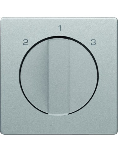 Q.x Płytka czołowa z pokrętłem do łącznika 3-pozycyjnego bez pozycji zerowej i nadrukiem, alu aksamit, lakierowany 10846084 Berk