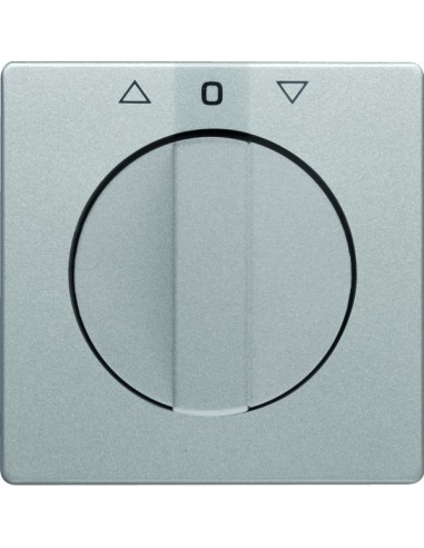 Q.x Płytka czołowa z pokrętłem do łącznika żaluzjowego obrotowego, alu aksamit, lakierowany 10806084 Berker Hager