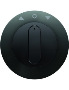 R.1/R.3 Płytka czołowa z pokrętłem do łącznika żaluzjowego obrotowego, czarny 10802045 Berker Hager 2