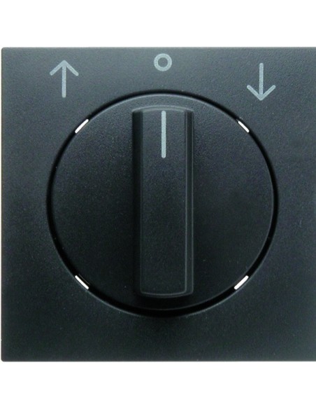 B.x Płytka czołowa z pokrętłem do łącznika żaluzjowego obrotowego, antracyt mat 10801606 Berker Hager