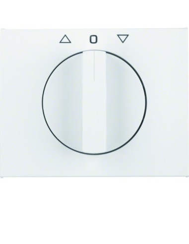 K.1 Płytka czołowa z pokrętłem do łącznika żaluzjowego obrotowego, biały 10777109 Berker Hager