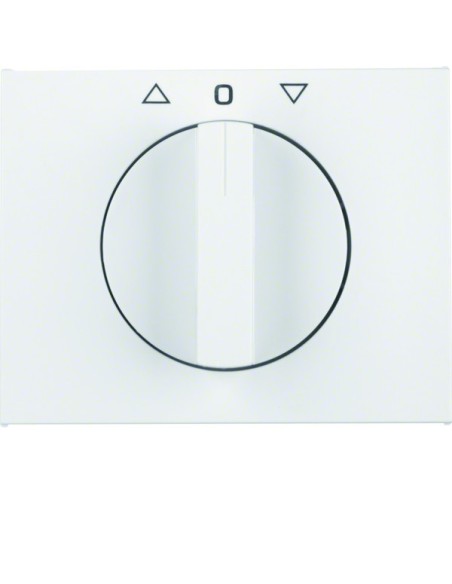 K.1 Płytka czołowa z pokrętłem do łącznika żaluzjowego obrotowego, biały 10777109 Berker Hager