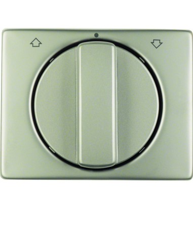 Arsys Płytka czołowa z pokrętłem do łącznika żaluzjowego obrotowego, stal szlachetna nierdzewna 10770104 Berker Hager