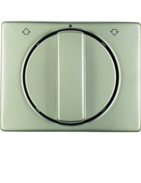 Arsys Płytka czołowa z pokrętłem do łącznika żaluzjowego obrotowego, stal szlachetna nierdzewna 10770104 Berker Hager