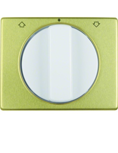 Arsys Płytka czołowa z pokrętłem do łącznika żaluzjowego obrotowego, złoty/biały 10770102 Berker Hager