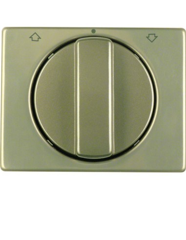 Arsys Płytka czołowa z pokrętłem do łącznika żaluzjowego obrotowego, jasny brąz, metal 10770101 Berker Hager