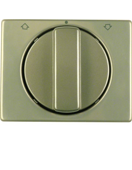 Arsys Płytka czołowa z pokrętłem do łącznika żaluzjowego obrotowego, jasny brąz, metal 10770101 Berker Hager