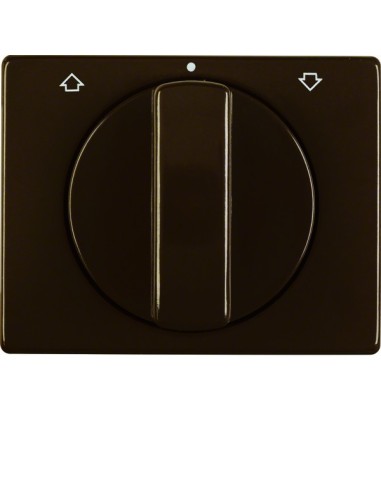 Arsys Płytka czołowa z pokrętłem do łącznika żaluzjowego obrotowego, brązowy 10770001 Berker Hager