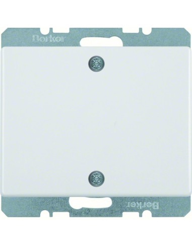 Arsys Zaślepka z elementem centralnym i mocowaniem na śruby, biały 10450169 Berker Hager