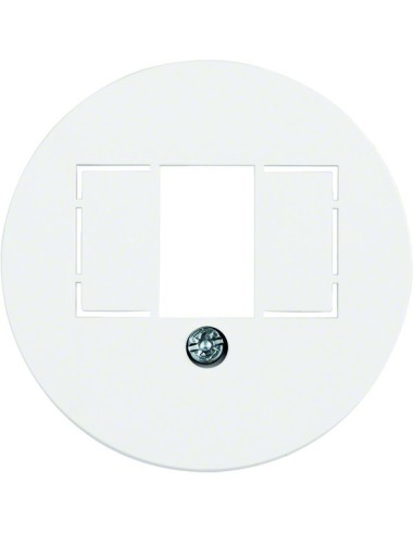 Serie 1930/Glas Płytka czołowa do gniazda głośnikowego i ładowania USB, biały 1040 Berker Hager