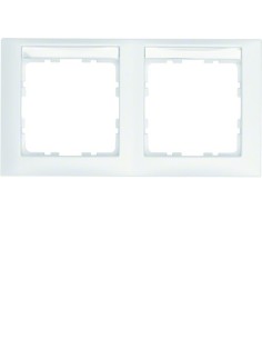 S.1 Ramka 2-krotna pozioma z polem opisowym, biały, mat 10229919 Berker Hager 2