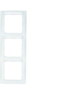 S.1 Ramka 3-krotna pionowa z polem opisowym, biały, mat 10139919 Berker Hager 2
