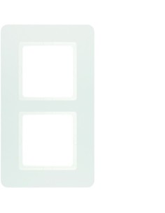 Q.7 Ramka 2-krotna, biały aksamit, lakierowany 10126189 Berker Hager 2