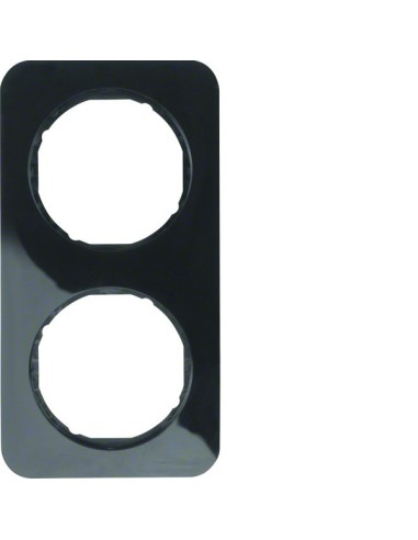 R.1 Ramka 2-krotna, czarny, połysk  10122145 Berker Hager