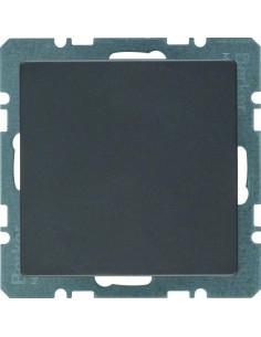 Q.x Zaślepka z płytką czołową, bez pazurków rozporowych, antracyt aksamit, lakierowany 10096086 Berker Hager 2