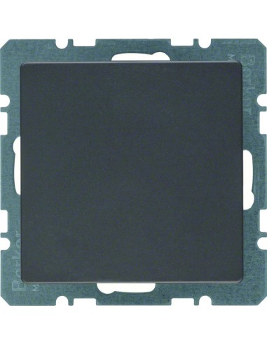 Q.x Zaślepka z płytką czołową, bez pazurków rozporowych, antracyt aksamit, lakierowany 10096086 Berker Hager