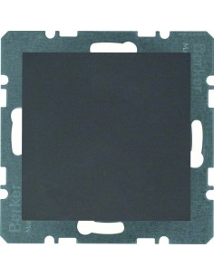 B.x Zaślepka z płytką czołową, bez pazurków rozporowych, antracyt 10091606 Berker Hager 2