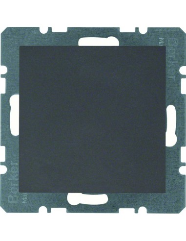 B.x Zaślepka z płytką czołową, bez pazurków rozporowych, antracyt 10091606 Berker Hager