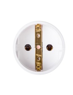 Gniazdo przenośne Schuko z odgietką białe IP20 S14001