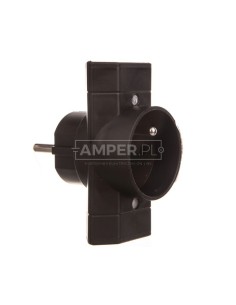 Rozgałęźnik wtyczkowy 1-gniazdo z/u + 2-gniazda b/u EURO czarny R-21-2 2