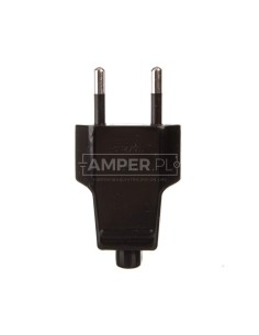 Wtyczka płaska 10A b/u 250V czarna WT-1001 (ZN-11 2,5A) 2