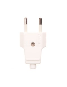 Wtyczka płaska 10A b/u 250V biała WT-1001 (ZN-11 2,5A) 2