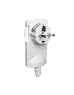 Wtyczka płaska kątowa 2P 16A 250V z przewodem 1,5m, biała OR-AE-1312/W