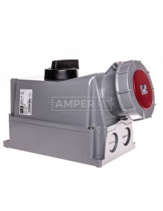 Zestaw instalacyjny z gniazdem 125A 5P (0-1) czerwony 145-6w